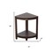 Homeroots Compact Triangular Teak Shower Outdoor Bench With Shelf In Brown Finish 376677 - alternate 4