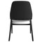Leisuremod Ethora Modern Wooden Dining Chair in Black Fabric Seat With white top, 4PK EC22BFW4 - alternate 7