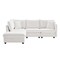 Homeroots 79" White Fabric Modular Sleeper Sofa With Ottoman 568300 - alternate 7