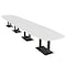 Skutchi Designs Arc Boat Conference Table, 45 in W, 240 in L, White HAR-ABOT-48X240-DOU.BK-WA7976 - alternate 1