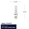 Bulbrite KX Dimmable T3Mini-Candelabra Screw Base E11 Clear Light Bulb, 2 PK 861114 - alternate 8