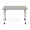 Flash Furniture Commercial Adjustable Height Rectangular Activity Table - Locking Casters-LTGY XU-A2448-REC-LTGRY-T-A-CAS-GG - alternate 8