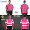 Protectx Short Sleeve T-Shirt, Polyester, Pink, M, 3 PK ST-150SS1-PK-M-03 - alternate 5