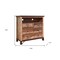 Homeroots 43" Brown Solid Wood Four Drawer Chest 524576 - alternate 5