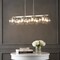 Jonathan Y Julian 33.5" 8-Light Farmhouse Bohemian Iron/Glass Linear LED Pendant, Nickel/Clear JYL7570B - alternate 10