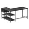 Homeroots 55" Black Wood and Stainless Steel L Shape Computer Desk 723783 - alternate 4