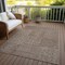 Homeroots 8' X 10' Brown And Ivory Geometric Washable Indoor Outdoor Area Rug 600729 - alternate 5