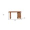 Homeroots 54" Brown Live Edge Solid Wood Writing Desk With Three Drawers 565283 - alternate 15