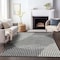 Homeroots 5' X 8' Charcoal And Ivory Geometric Washable Indoor Outdoor Area Rug 597620 - alternate 9