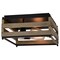 Vaxcel Ravenswood 13-in W Black and Wood Slat Square Farmhouse Flush Mount Ceiling Light Fixture C0265 - alternate 1