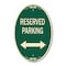 Signmission Reserved Parking Arrow Pointing Left and Rig, 12 In X 18 In Architectural, Heavy Gauge Aluminum A-OV-G-1218-23160 - alternate 1