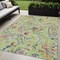 Homeroots 5' X 8' Artichoke Green And Pink Paisley Washable Indoor Outdoor Area Rug 588589 - alternate 1