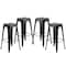 Flash Furniture 4PK 30"H Backless Distressed Black Metal Barstool 4-ET-BT3503-30-BK-GG - alternate 7