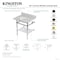 Kingston Brass 30-Inch Carrara Marble Console Sink with Brass Legs and Shelf, 8-Inch, 3-Hole KVPB3030MBB0 - alternate 2