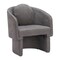 Homeroots 28" Gray Upholstered Club Chair And Toss Pillow 564976 - alternate 1