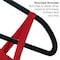 Elama Velvet Slim Profile Heavy Duty Felt Hangers with Stainless Steel Swivel Hooks in Black, 100PK ELH100BLACK - alternate 6