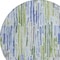 Homeroots 8' Sky Blue And Fern Green Round Striped Washable Indoor Outdoor Area Rug 617694 - alternate 6