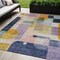 Homeroots 5' X 8' Plum Purple And Copper Abstract Washable Indoor Outdoor Area Rug 604379 - alternate 1