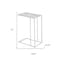 Homeroots 18.25" X 10.25" X 24" White Metal Tempered Glass Accent Table 332991 - alternate 4