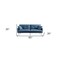 Homeroots 85" Blue Polyester Blend Convertible Futon Sleeper Sofa And Toss Pillows With Silver Legs 544953 - alternate 5