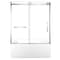 Kingston Brass 60" Acrylic Alcove Left-Hand Drain Tub with Right Sliding Tub Door, White/Polished Chrome KVTDE603121L1 - alternate 1