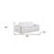 Homeroots 89" White Italian Leather Sofa With Brass Legs 534164 - alternate 6