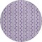 Homeroots 8' Purple And Ivory Round Ogee Washable Indoor Outdoor Area Rug 601598 - alternate 7