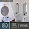 Vaxcel Laurelhurst 2-Light Vanity Light, Matte Black, White Marble Glass, 13.25-In. Wide W0575 - alternate 6