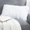 Lavish Home 12x20 Plush Lumbar Faux Fur Pillows 2-Pack Decorative Pillow Insert and Shag Cover Set, White SH-BUND163 - alternate 4