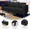 Flash Furniture HERCULES Artemis Black LeatherSoft Reception Sofa w/4 AC Outlets/2 USB/2 USB-C Ports ZB-8921-3S-BLK-GG - alternate 7