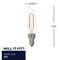 Bulbrite LED Filament 5W, Dimmable T6SL, Clear Glass, E12 Base, 3000K, 400 Lm, 4PK 862860 - alternate 5