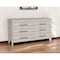 Homeroots 59" Light Gray Six Drawer Double Dresser 544020 - alternate 1