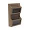 Homeroots Set of Two Brown Solid Wood File Organizer, 2PK 399686 - alternate 9