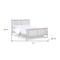 Homeroots Gray Reversible Inlaid Panels Solid Wood Full Bed Frame 530212 - alternate 5