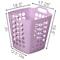 Basicwise Flexible Plastic Laundry Basket - Square Storage Hamper with Side Handles for Easy Carrying QI003857.L.PUR - alternate 6