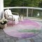 Homeroots 8' Lilac Lavender And Green Round Abstract Washable Indoor Outdoor Area Rug 611272 - alternate 8