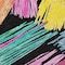 Homeroots 8' Black Pink And Yellow Round Striped Washable Indoor Outdoor Area Rug 618042 - alternate 5