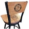 Holland Bar Stool Co 36" Blk Wrinkle U.S. Marines Swivel Bar Stool, Laser Engraved Back L03836BWMedMplAMarineMedMpl - alternate 1