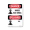 Signmission OSHA Danger Sign, Hard Hat Area Bilingual, 10in X 7in Aluminum, OS-DS-A-710-VT-1292 OS-DS-A-710-VT-1292 - alternate 1