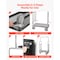 Vevor Hotel Luggage Cart 1200 lbs Bellman Cart 8 in Rubber Wheels Hotels Silver X-112 - alternate 6