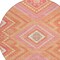 Homeroots 8' Coral Pink And Ivory Round Tribal Washable Indoor Outdoor Area Rug 598114 - alternate 7