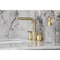 Kingston Brass Widespread Bathroom Faucet with Knurled Handle and Brass Pop-Up, Brushed Brass FSC8953KNL - alternate 5