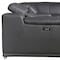 Homeroots Gray Italian Leather Power Reclining U Shaped Six Piece Corner Sectional With Console 366356 - alternate 5