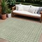 Homeroots 10' X 14' Green And Ivory Geometric Washable Indoor Outdoor Area Rug 595552 - alternate 1