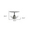 Homeroots 35" Grey Rounded Concrete And Iron Dining Table 486027 - alternate 2