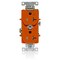 Leviton Receptacle Outlet, 20A, Orange, 125V T5362-IG - alternate 1
