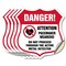 Signmission Pacemaker Wearers Shield Sign Danger! At, 4 inch X 4 inch, Vinyl Decal, 5PK SHI-D-5PACK-4-428 - alternate 1