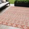 Homeroots 5' X 8' Salmon Beige And Copper Quatrefoil Washable Indoor Outdoor Area Rug 583247 - alternate 1