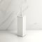 Gatco Elegant Square Stainless Steel Toilet Brush Holder, Matte White 1488W - alternate 4