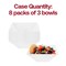 Smarty Had A Party 4 qt. White Square Plastic Serving Bowls (24 Bowls), 24PK 7912-CASE - alternate 6